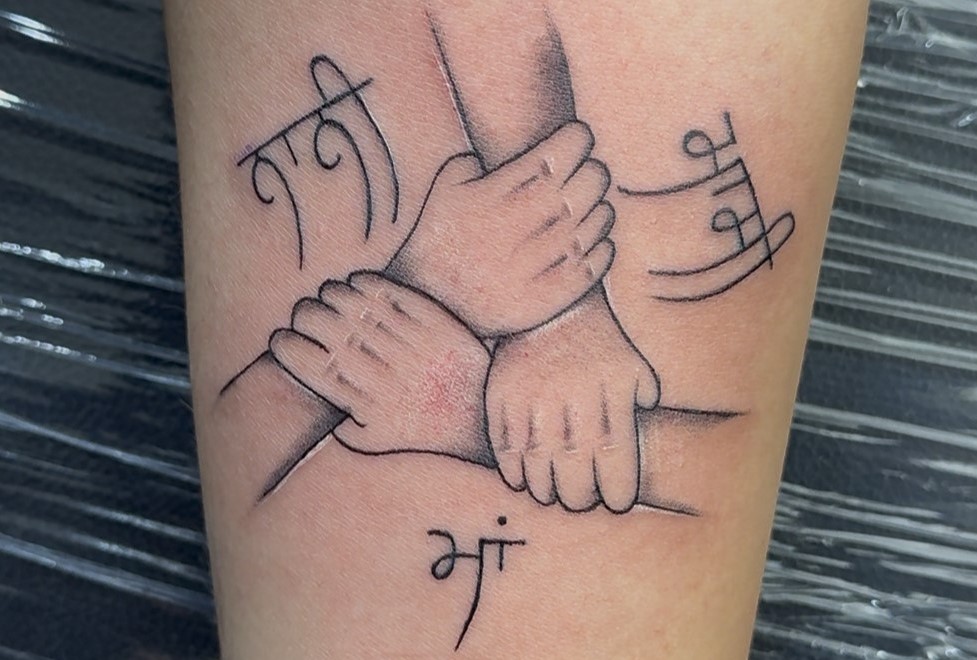 Custom tattoos Surrey – floral tattoo created at our Surrey custom tattoo shop